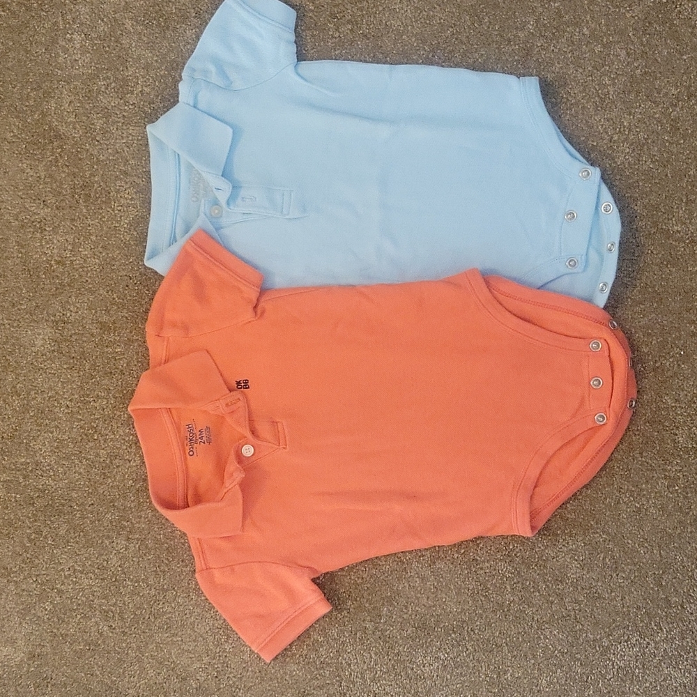 Like new! Two onesies with collars